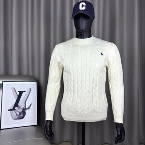 Polo by Ralph Lauren Men's Cream Cable Knit Sweater
